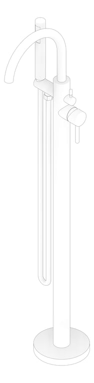 3D Documentation Image of Mixer Freestanding Nero Mecca Dolce Bath Handshower