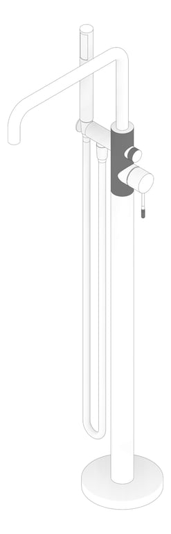3D Documentation Image of Mixer Freestanding Nero Opal HandShower
