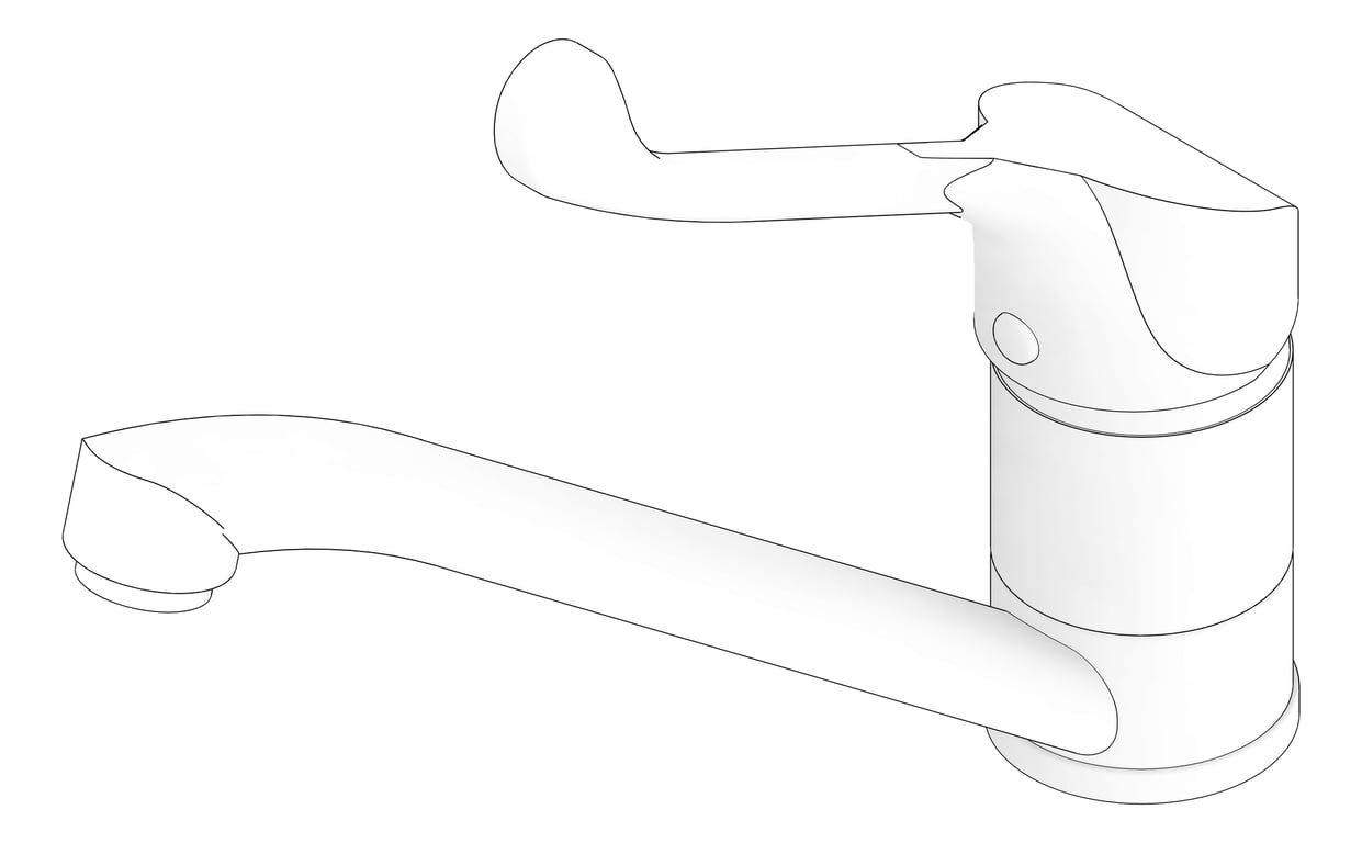 3D Documentation Image of Mixer Sink Nero ClassicCare