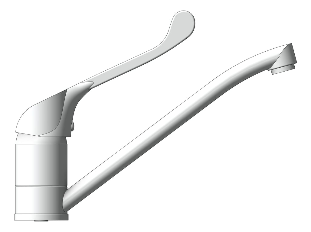 Left Image of Mixer Sink Nero ClassicCare