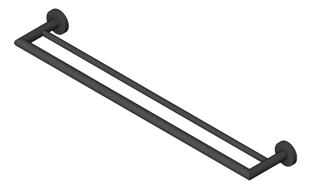 Navigate to TowelRail SurfaceMount Nero Dolce Double