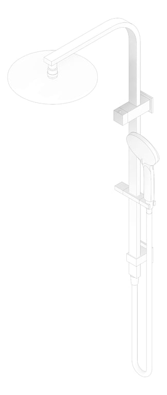 3D Documentation Image of Shower Twin Nero Bianca