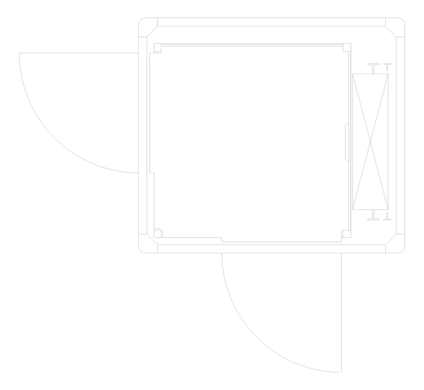 Plan Image of Lift Freestanding Eltec EltecHLB ThroughCar Swing SideExit