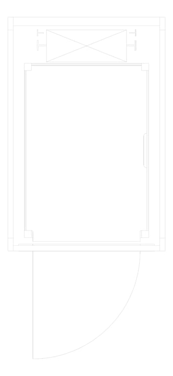Plan Image of Lift SelfSupporting Eltec EltecHLB SingleEntry Swing RearMotor