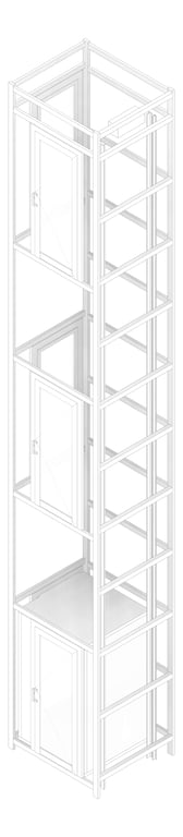 3D Documentation Image of Lift SelfSupporting Eltec EltecHLB ThroughCar Swing SideExit