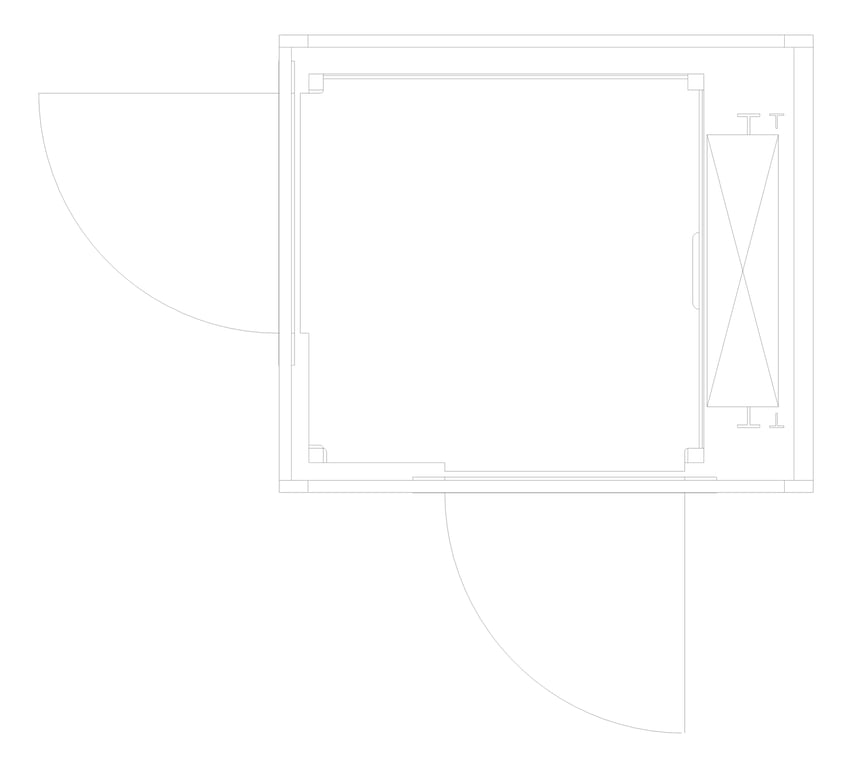 Plan Image of Lift SelfSupporting Eltec EltecHLB ThroughCar Swing SideExit