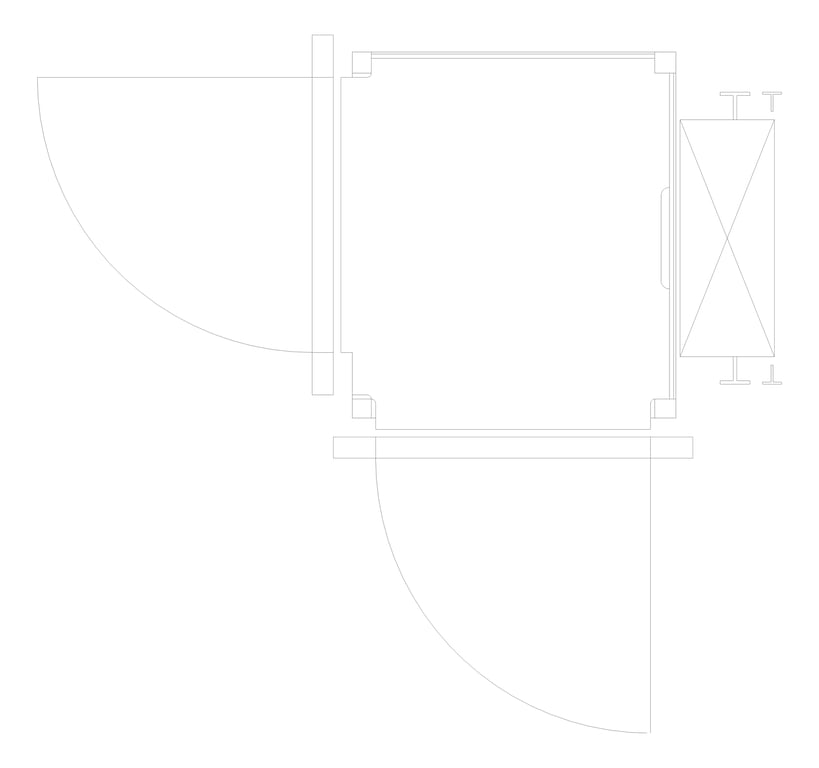 Plan Image of Lift Wall Eltec EltecHLB ThroughCar Swing SideExit
