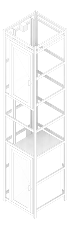 3D Documentation Image of Lift SelfSupporting Eltec EltecVolare SingleEntry