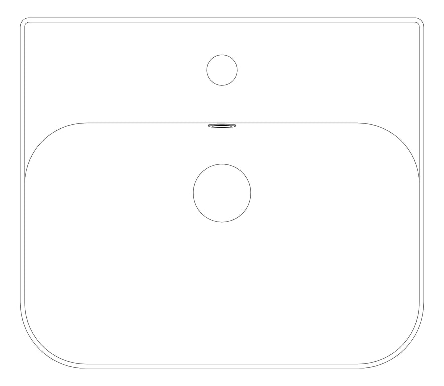 Plan Image of Basin Oliveri Dublin Semi-Recessed