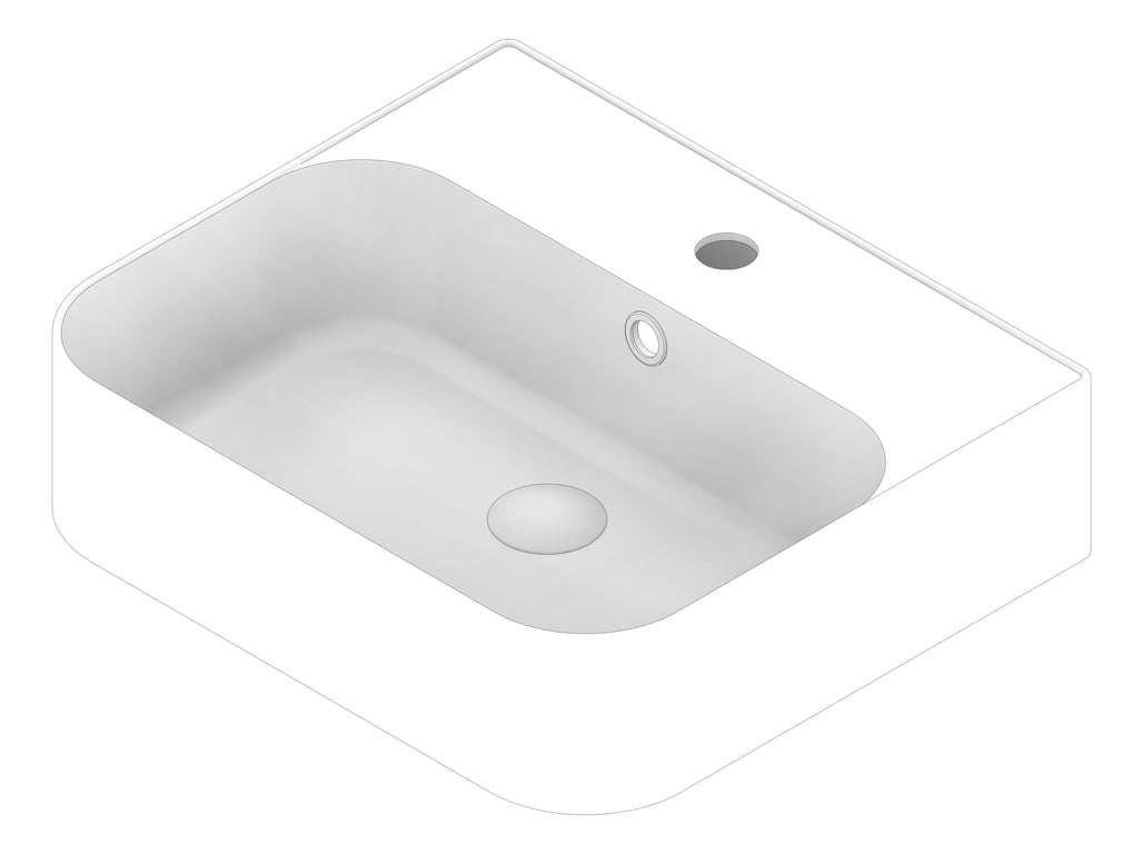 3D Documentation Image of Basin Oliveri Dublin WallHung