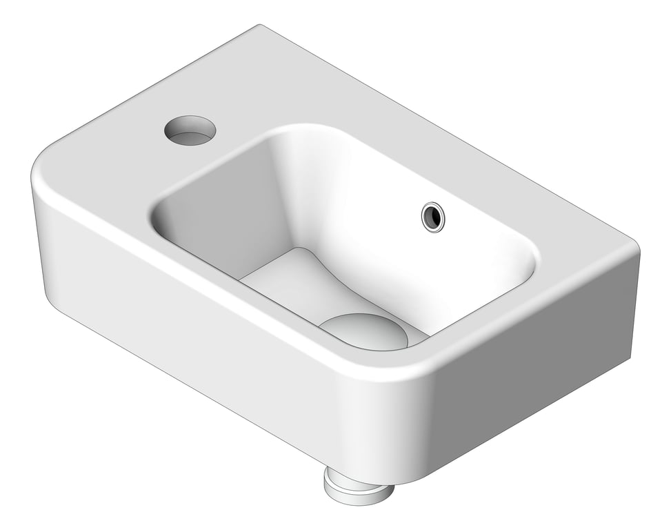Basin Oliveri Dublin WallHung Left