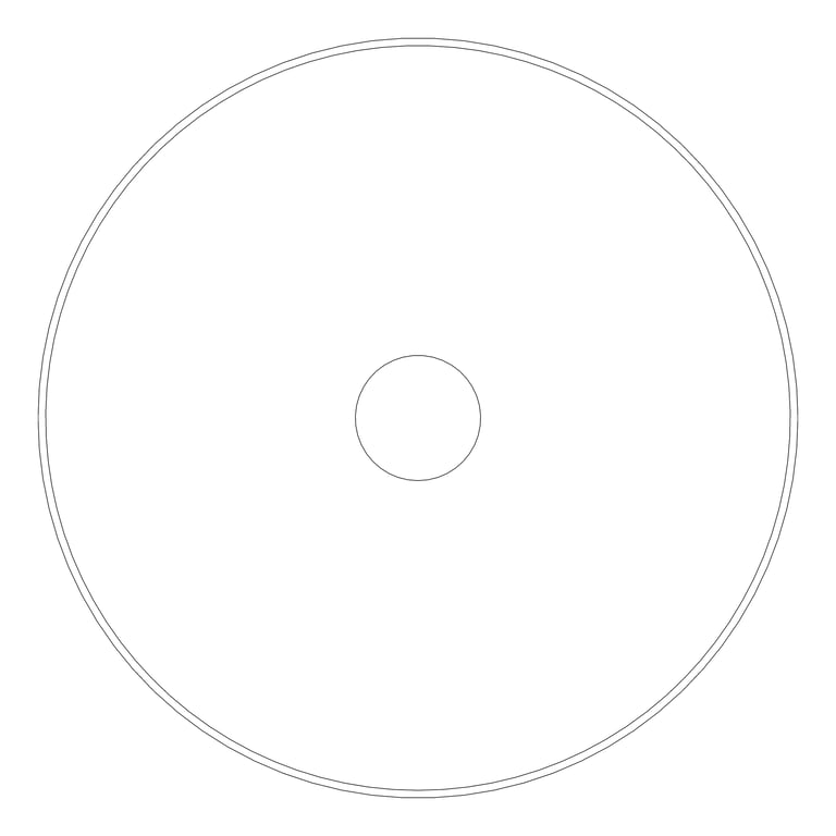 Plan Image of Basin Oliveri Milan CounterTop Circular