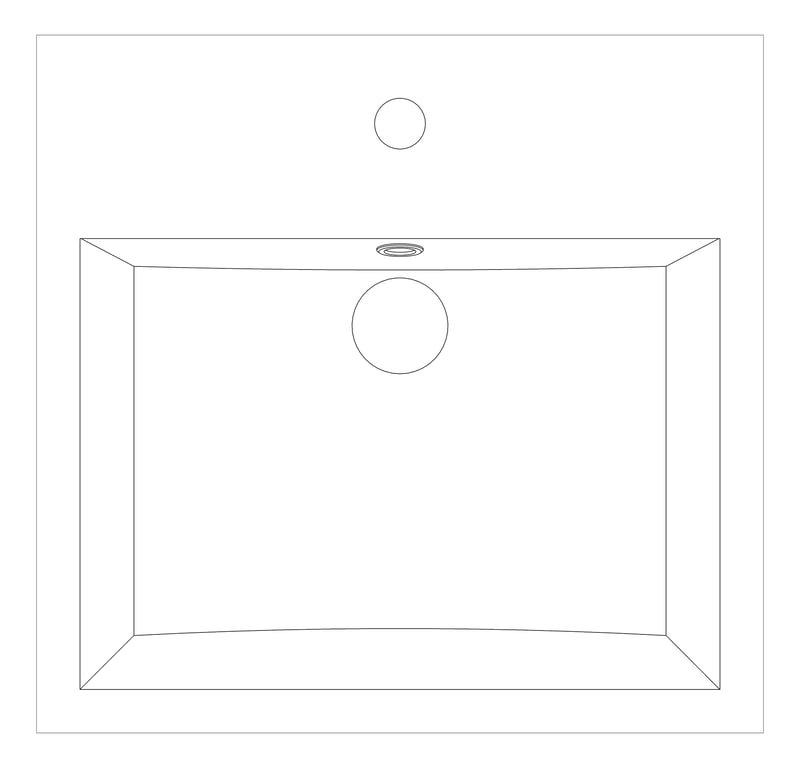 Plan Image of Basin Oliveri Munich Semi-Recessed