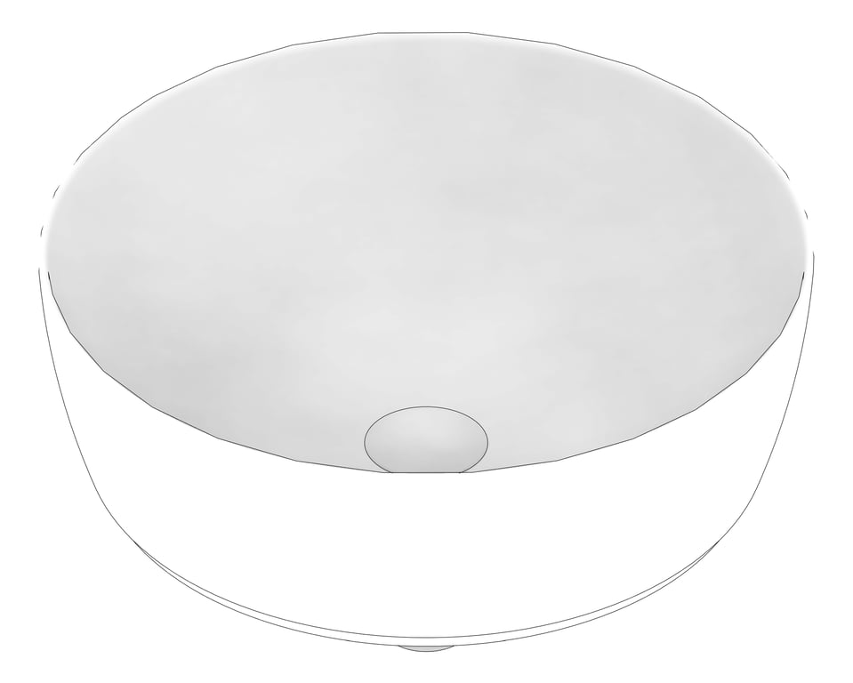 3D Documentation Image of Basin Oliveri Naples CounterTop Circular