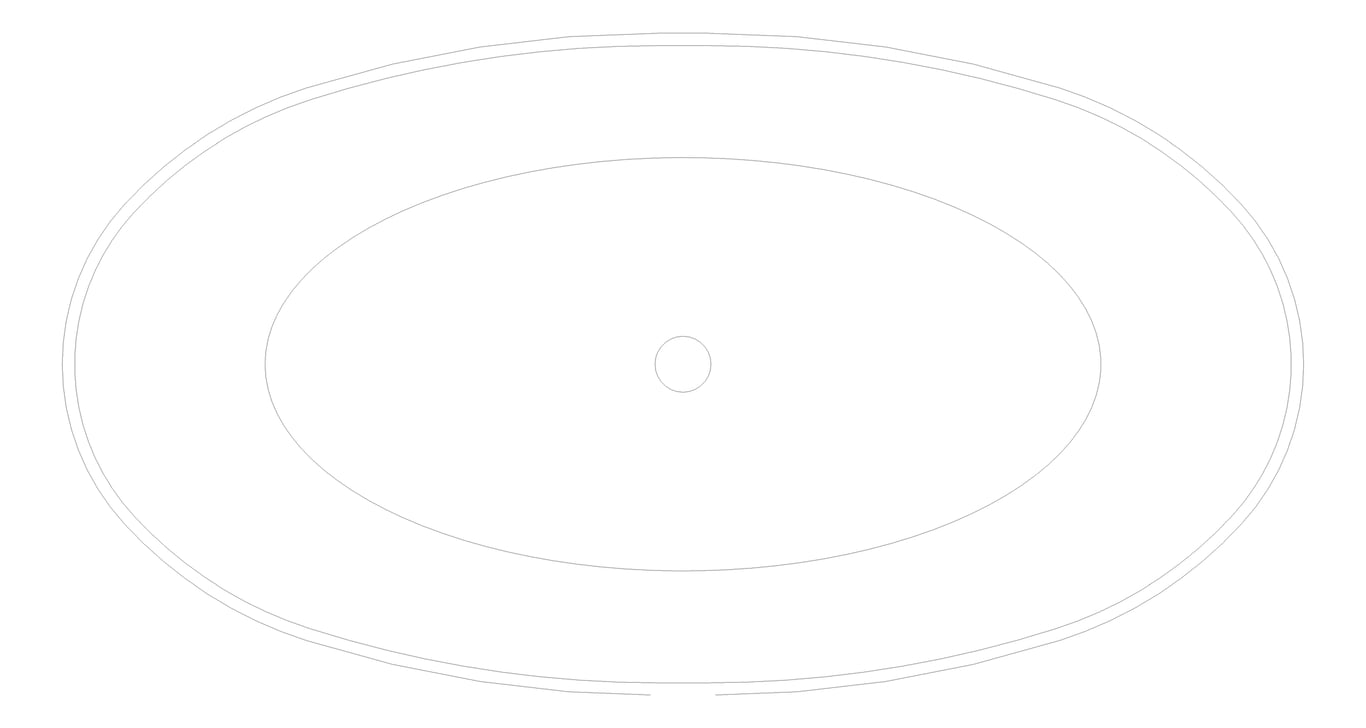 Plan Image of Bath Freestanding Oliveri Naples 1500mm