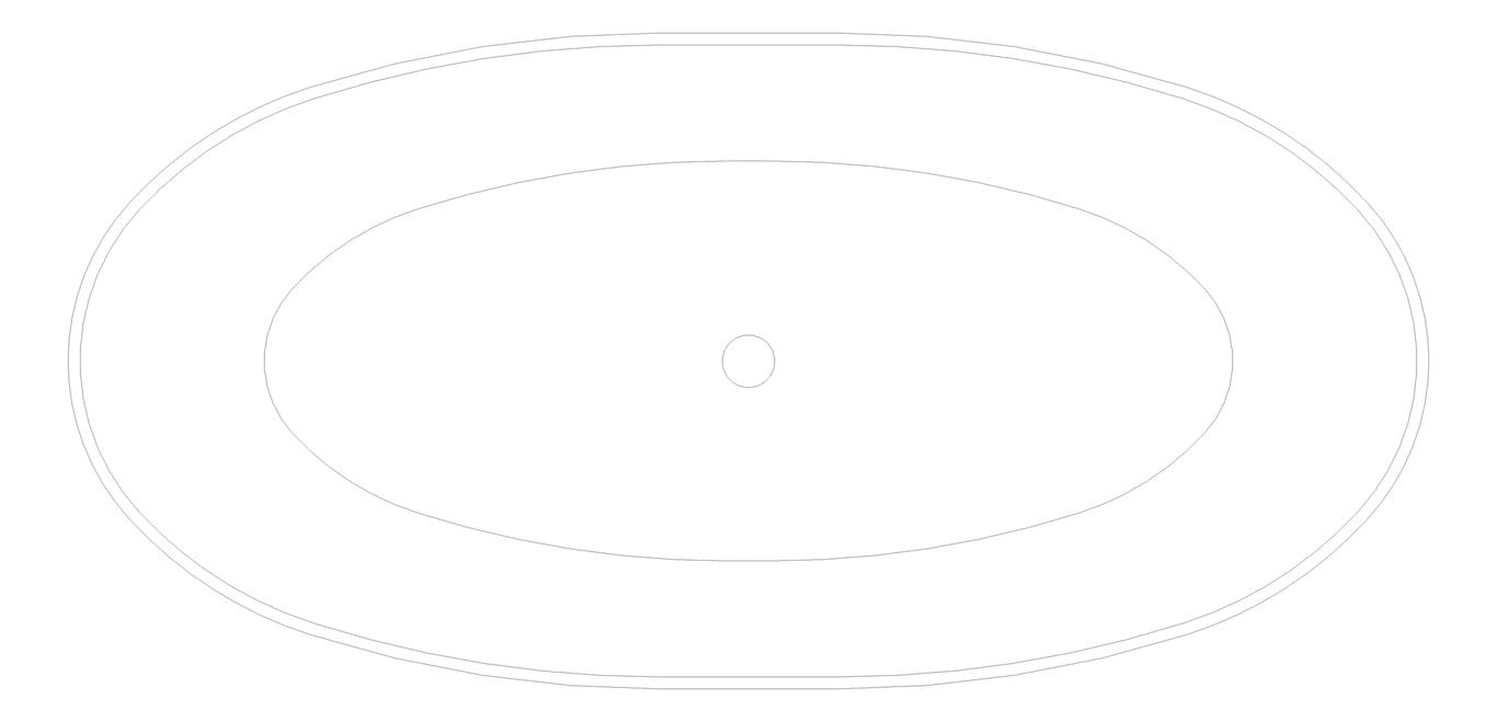 Plan Image of Bath Freestanding Oliveri Naples 1700mm