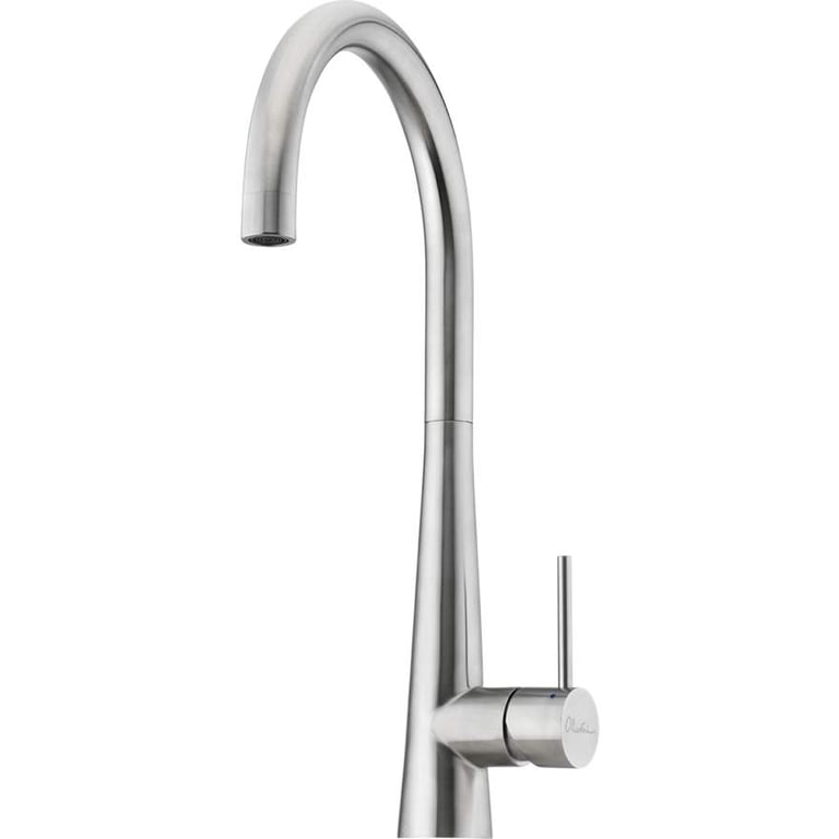 Mixer-Hob-Oliveri-Essente-StainlessSteel-GooseNeck-Image1.jpg Image of Mixer Hob Oliveri Essente StainlessSteel GooseNeck