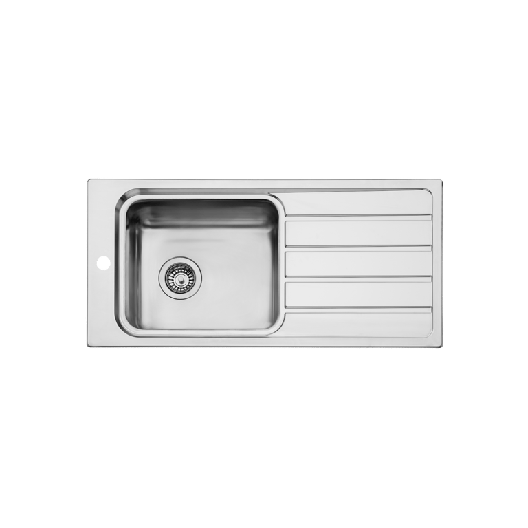 Puro-Single-Bowl-Topmount-Care-Sink-With-Drainer-Tap-Hole-Oliveri-Image1.png Image of Sink Kitchen Oliveri Puro Care Topmount Drainer