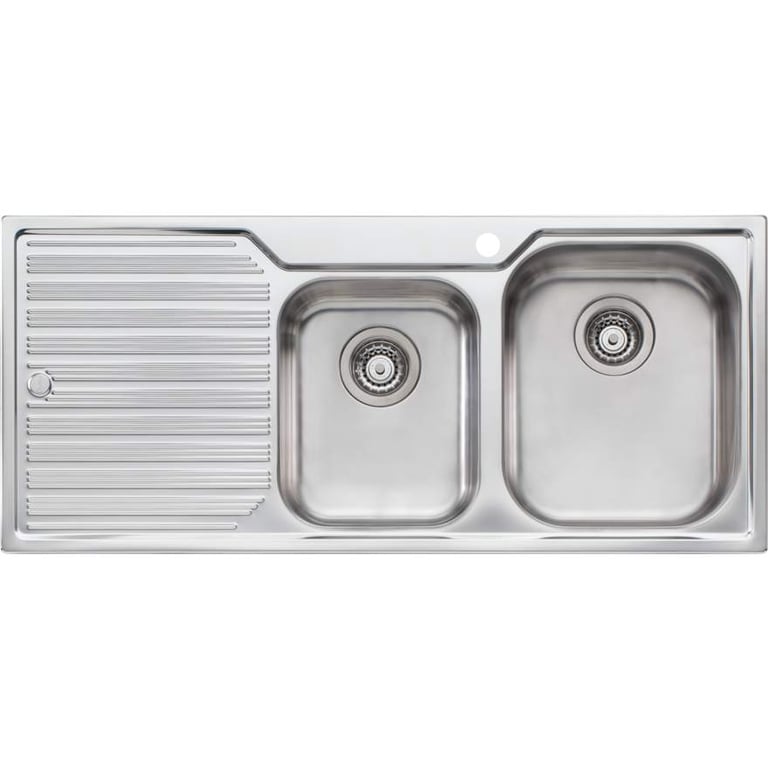 Sink-Kitchen-Oliveri-Diaz-OneAndThreeQuarter-Topmount-Drainer-RHS-Image1.jpg Image of Sink Kitchen Oliveri Diaz OneAndThreeQuarter Topmount Drainer RHS