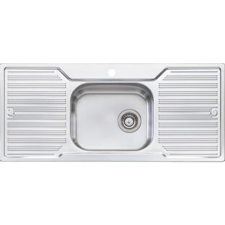 Sink-Kitchen-Oliveri-Diaz-SingleBowl-DoubleDrainer-Image1.jpg Image of Sink Kitchen Oliveri Diaz SingleBowl DoubleDrainer