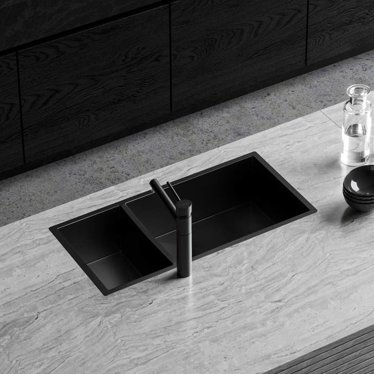 Sink-Kitchen-Oliveri-Spectra-OneAndHalfBowl-Image3.jpg Image of Sink Kitchen Oliveri Spectra OneAndHalfBowl