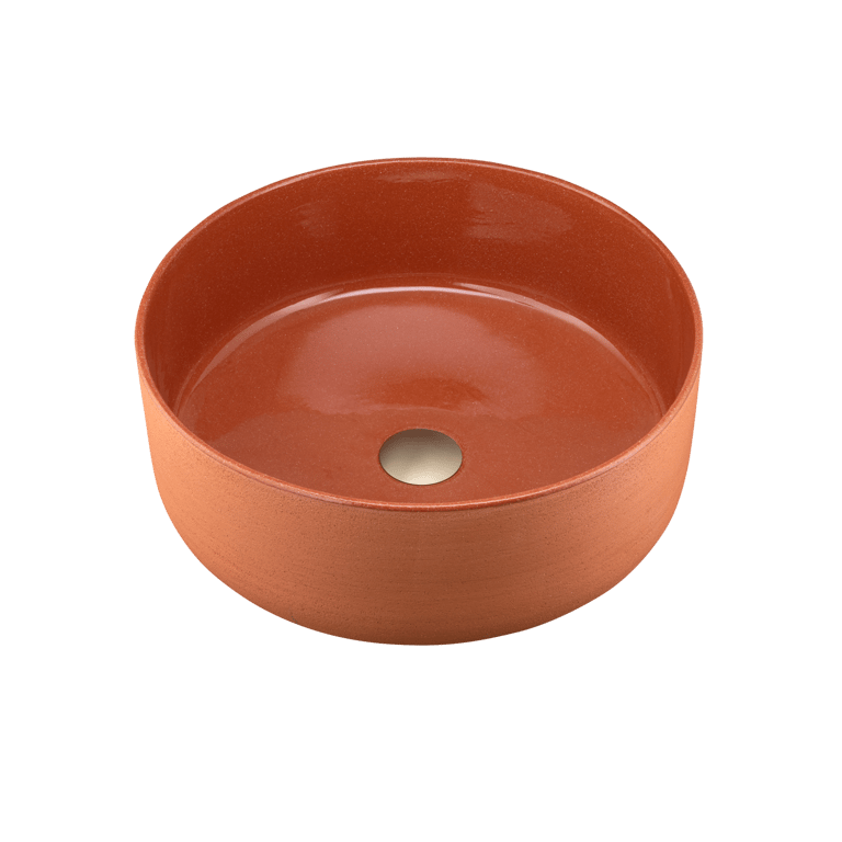 Terzofoco-Red-Clay-Circular-Counter-Top-Basin-Oliveri-Image1.png Image of Basin AboveCounter Oliveri Terzofoco Circular