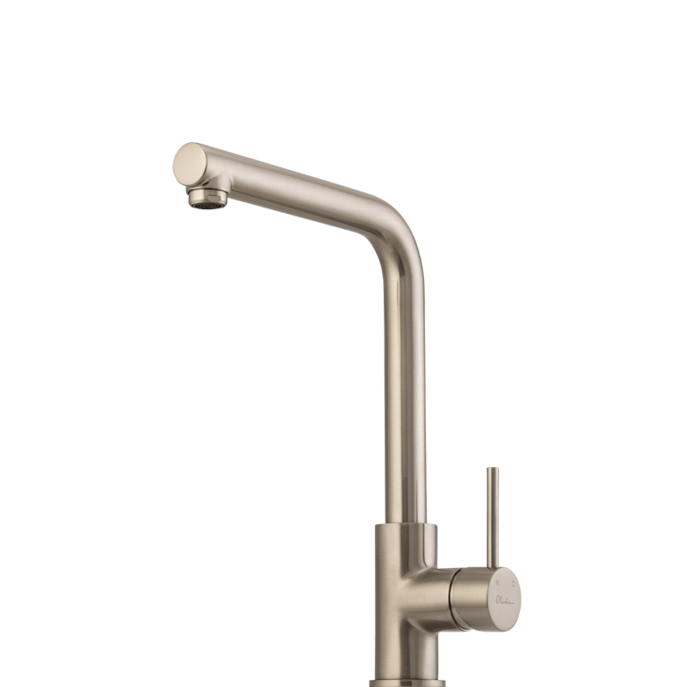 Venice-Brushed-Nickel-Right-Angle-Mixer-Oliveri Image of Mixer Basin Oliveri Venice RightAngle