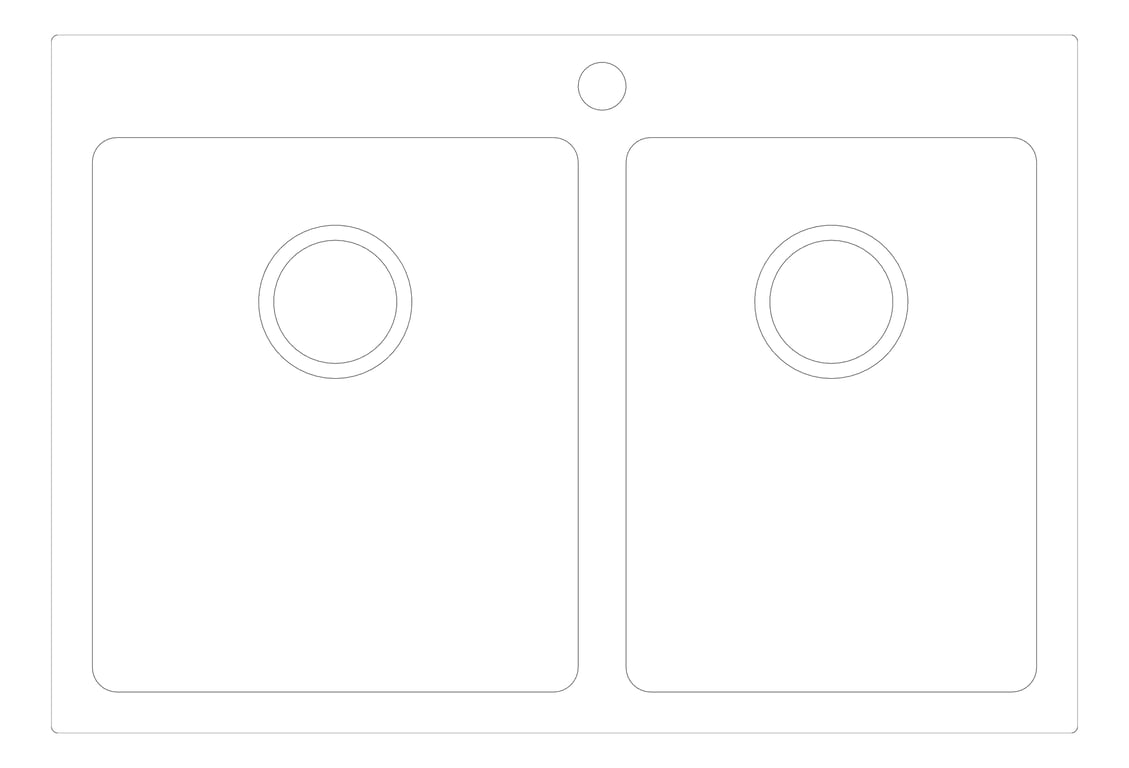 Plan Image of Sink Kitchen Oliveri Apollo OneAndThreeQuarterBowl LHS