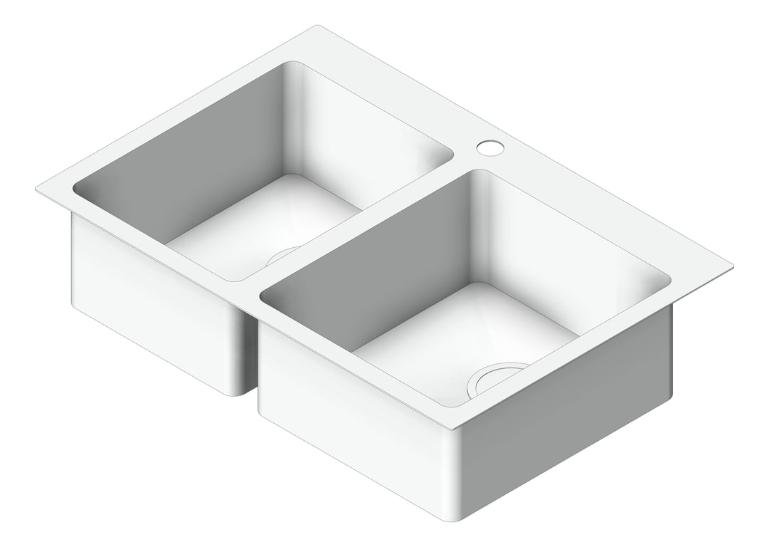 Navigate to Sink Kitchen Oliveri Apollo OneAndThreeQuarterBowl RHS