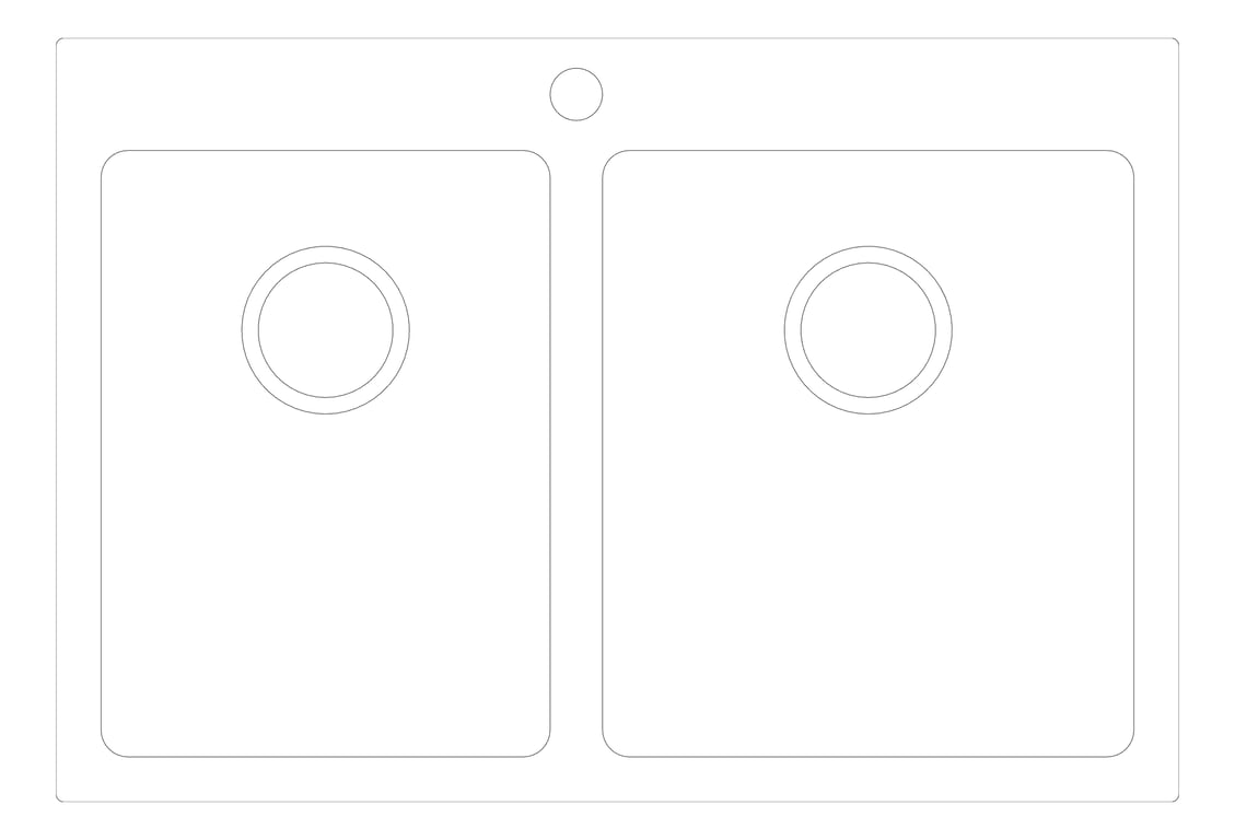 Plan Image of Sink Kitchen Oliveri Apollo OneAndThreeQuarterBowl RHS