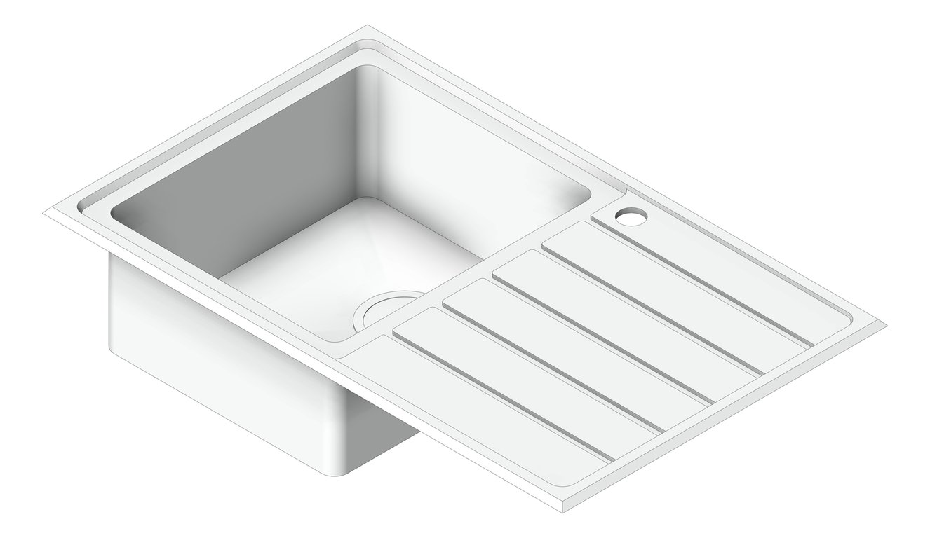 Navigate to Sink Kitchen Oliveri Apollo SingleBowl Drainer LHS