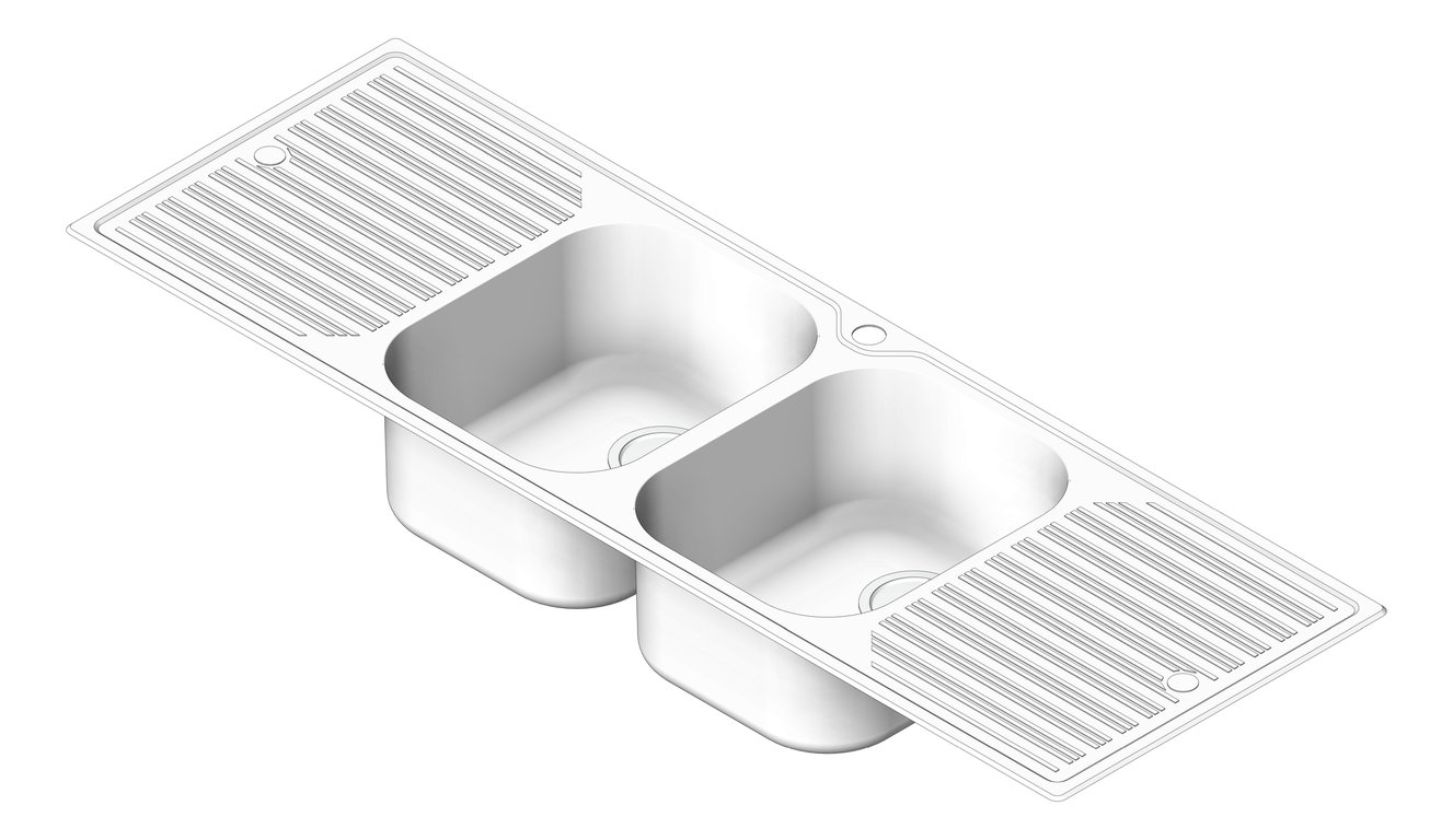 Sink Kitchen Oliveri Diaz DoubleBowl DoubleDrainer