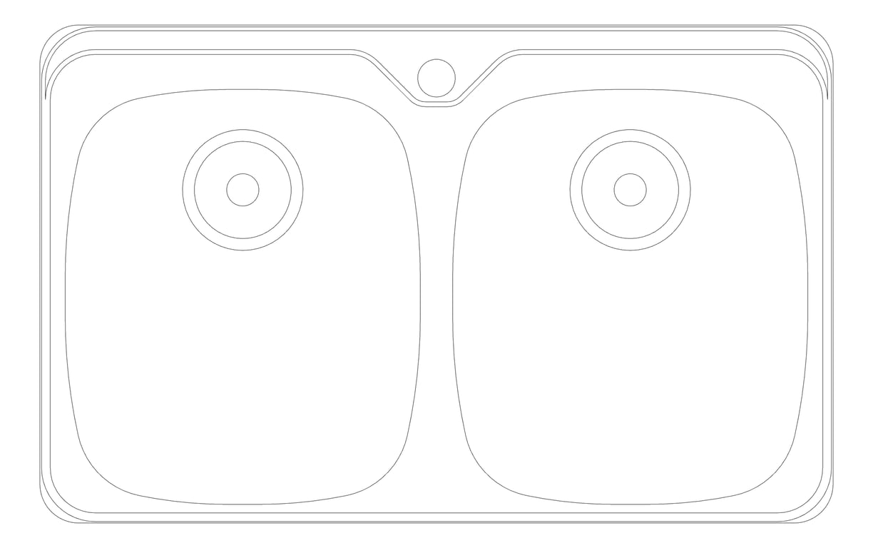 Plan Image of Sink Kitchen Oliveri Diaz DoubleBowl Universal