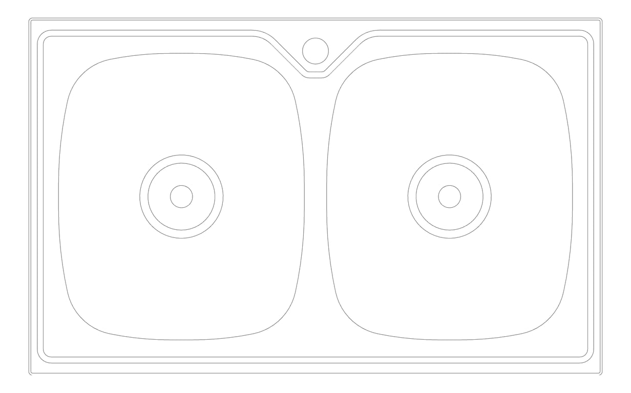 Plan Image of Sink Kitchen Oliveri Endeavour DoubleBowl Topmount