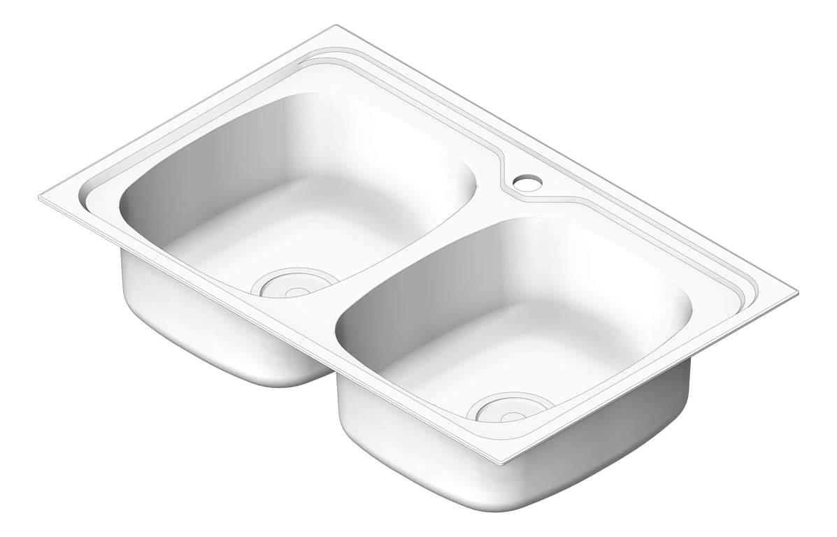 Image of Sink Kitchen Oliveri Endeavour DoubleBowl Universal