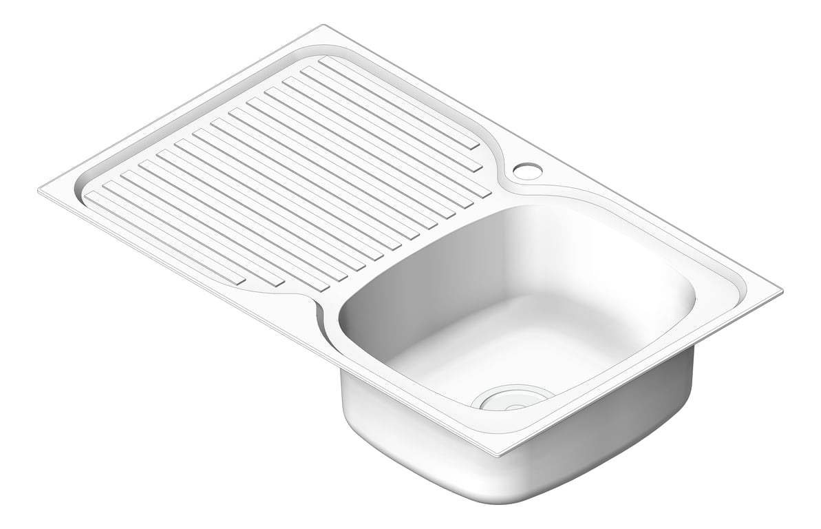 Navigate to Sink Kitchen Oliveri Endeavour SingleBowl Drainer RHS