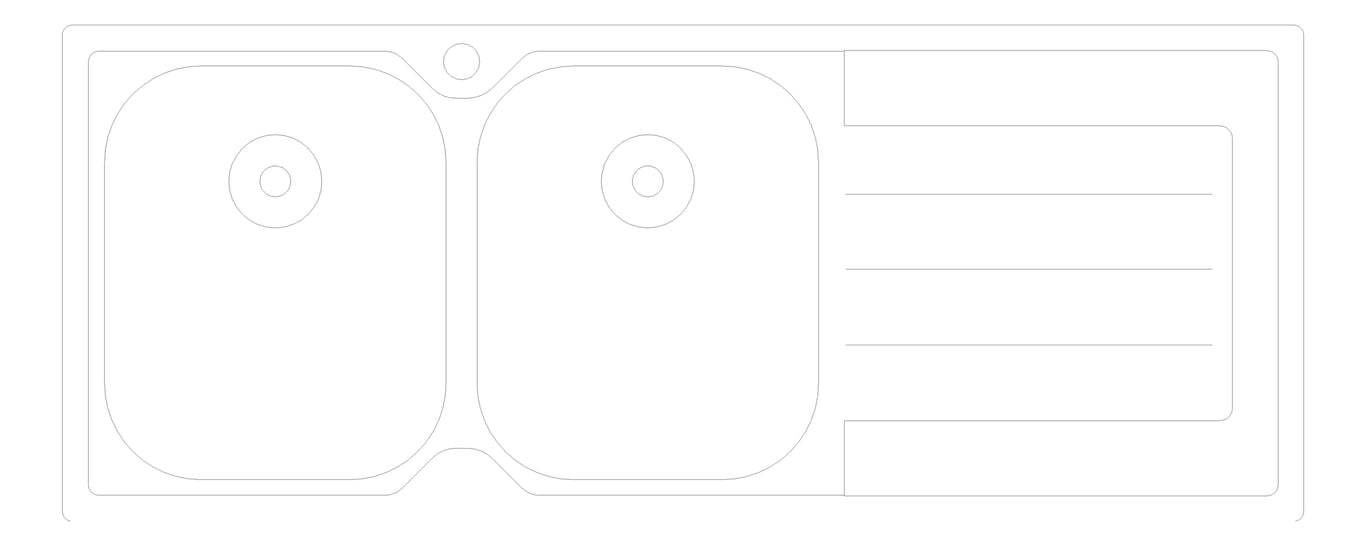 Plan Image of Sink Kitchen Oliveri Flinders DoubleBowl Left