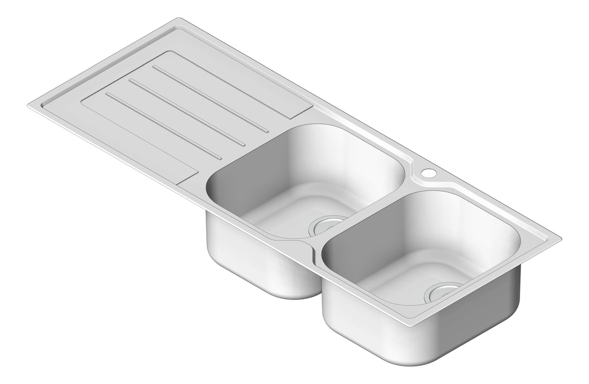 Navigate to Sink Kitchen Oliveri Flinders DoubleBowl Right