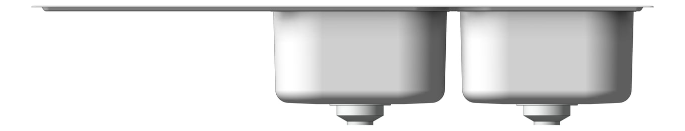 Front Image of Sink Kitchen Oliveri Flinders DoubleBowl Right