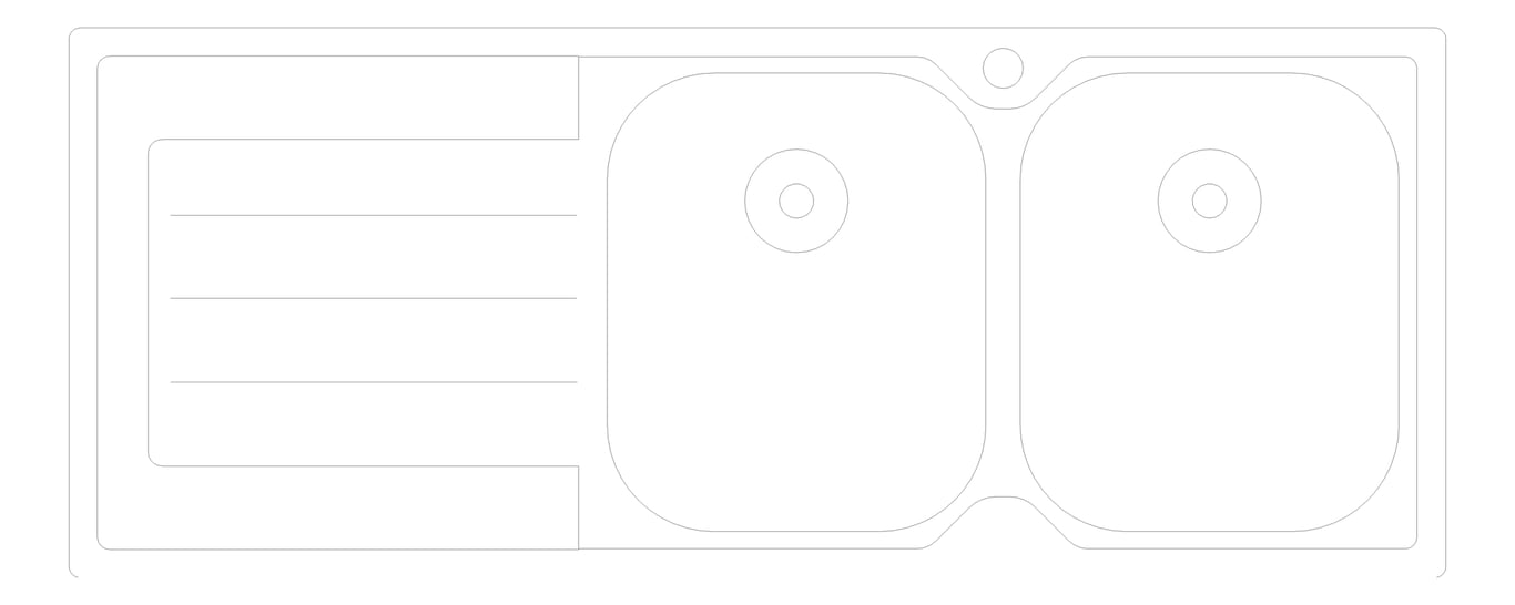 Plan Image of Sink Kitchen Oliveri Flinders DoubleBowl Right