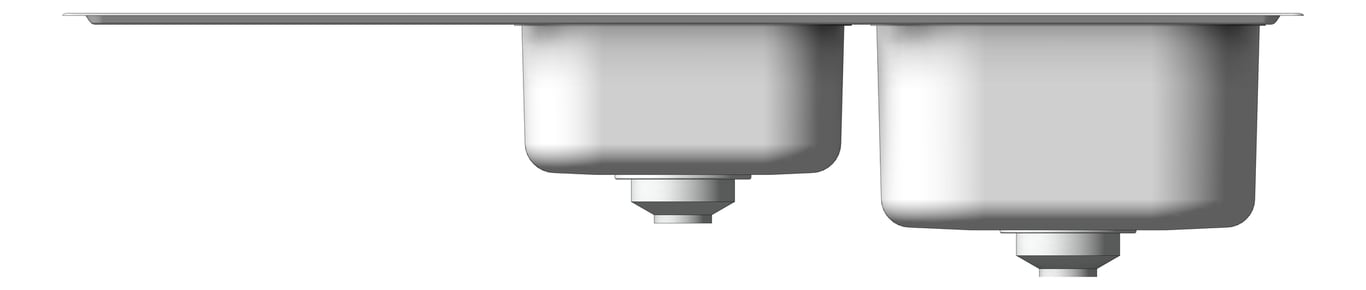 Front Image of Sink Kitchen Oliveri Flinders OneAndThreeFourthBowl Right