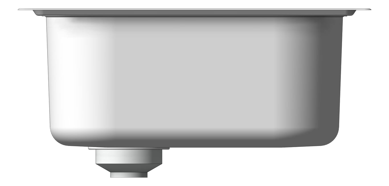Left Image of Sink Kitchen Oliveri Flinders SingleBowl Left