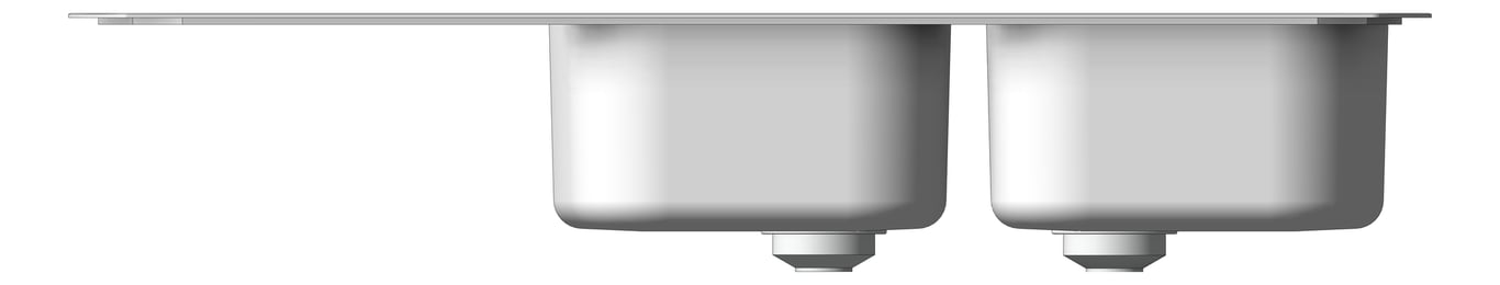 Front Image of Sink Kitchen Oliveri Monet DoubleBowl Topmount Drainer RHS
