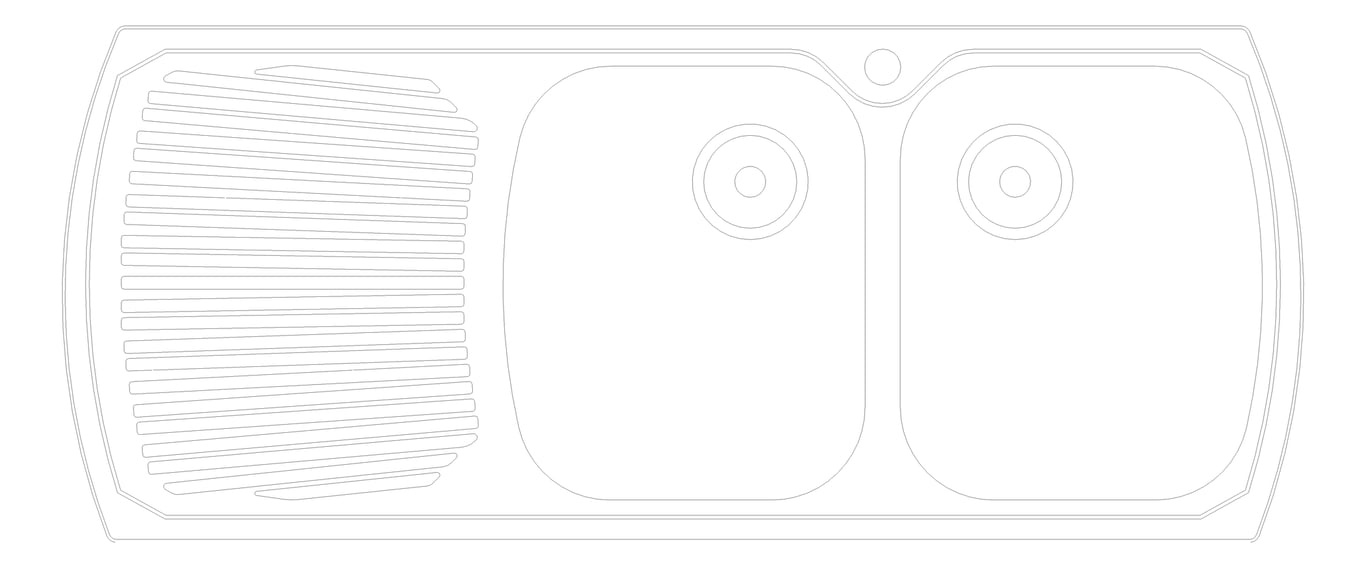 Plan Image of Sink Kitchen Oliveri Monet DoubleBowl Topmount Drainer RHS
