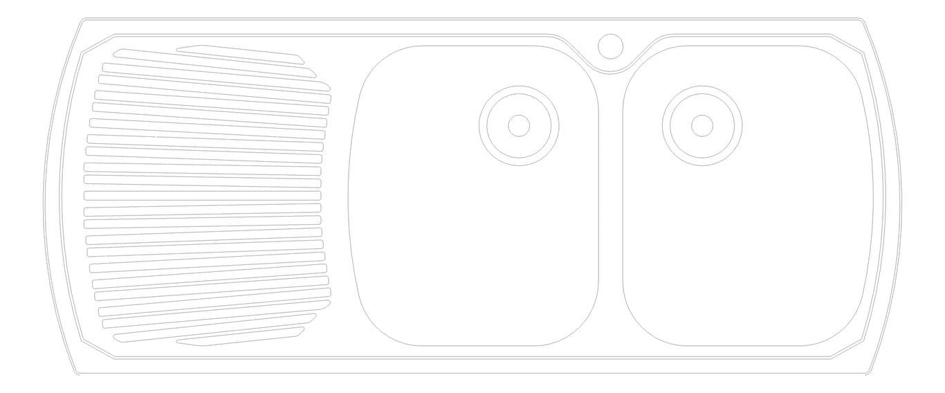 Plan Image of Sink Kitchen Oliveri Monet DoubleBowl Topmount Drainer RHS