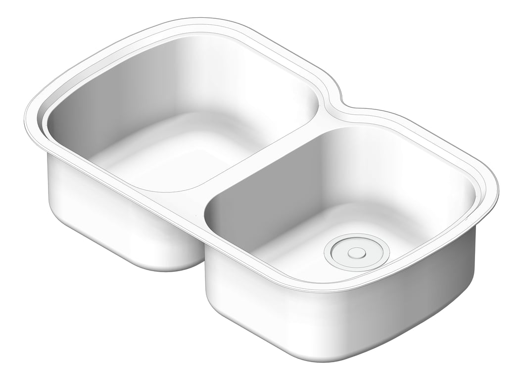 Image of Sink Kitchen Oliveri Monet DoubleBowl Undermount