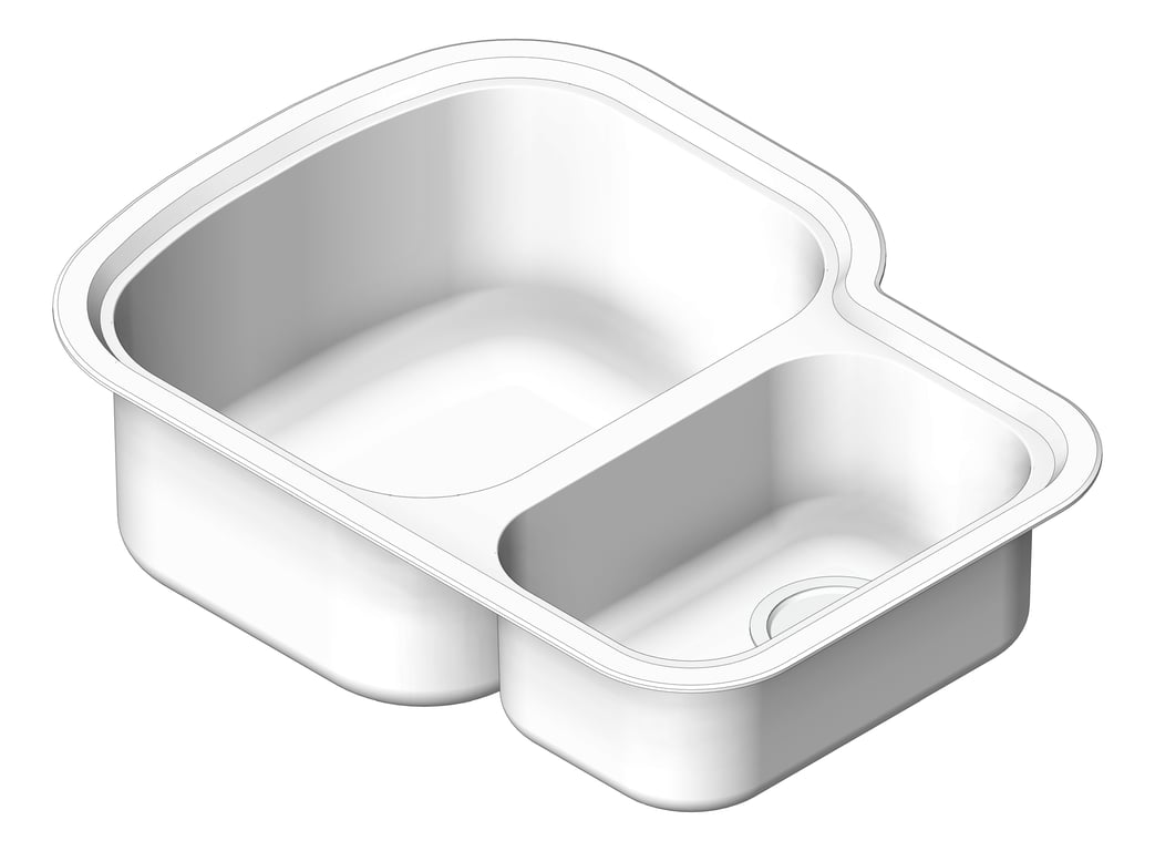 Navigate to Sink Kitchen Oliveri Monet OneAndHalfBowl LHS