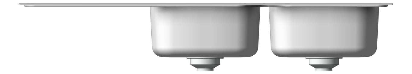 Front Image of Sink Kitchen Oliveri ProjectSinks DoubleBowl Drainer RHS
