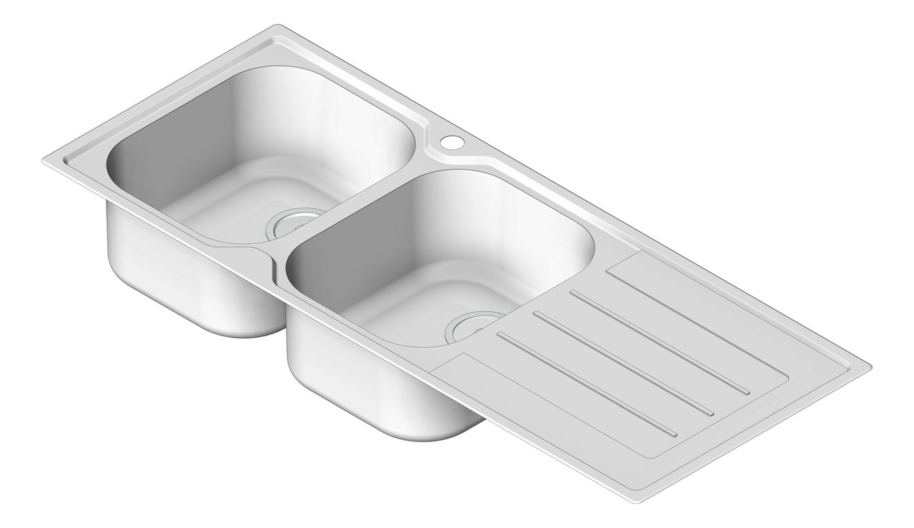 Navigate to Sink Kitchen Oliveri ProjectSinks DoubleBowl Left