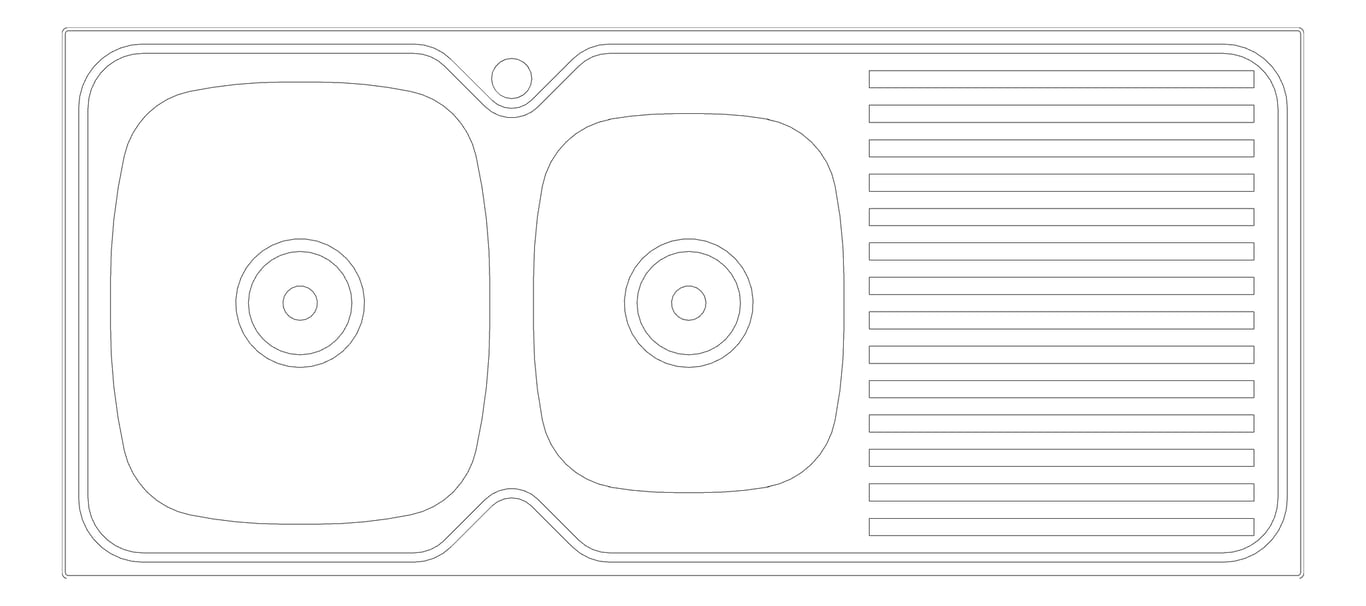 Plan Image of Sink Kitchen Oliveri ProjectSinks OneAndThreeQuarterBowl Drainer LHS